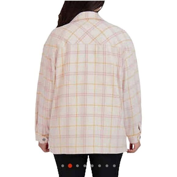 HFX Ladies Shirt Jacket in Pink Plaid Size M - Picture 2 of 16
